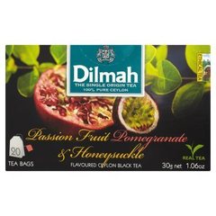 Dilmah Cejlońska czarna herbata z aromatem marakui granatu i wiciokrzewu 30 g (20 torebek)