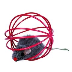 Trixie 6cm piłka druciana z myszką zabawka dla kota TX4115