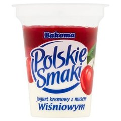 Bakoma Polskie Smaki Jogurt kremowy z musem wiśniowym