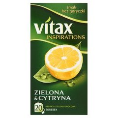 Vitax Inspirations Zielona and Cytryna Herbata zielona owocowa (20 torebek)