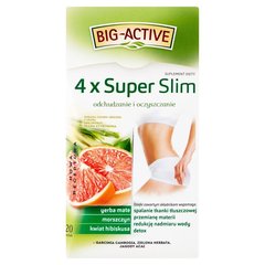 Big-Active 4 x Super Slim Suplement diety Herbatka ziołowo-owocowa 40 g (20 torebek)