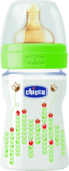 Chicco CHICCO Butelka Well-Being bez BPA smoczek kauczukowy normalny przepływ 150 ml