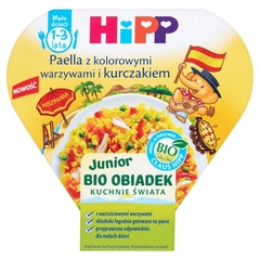 Hipp HiPP BIO Junior Paella z kolorowymi warzywami i kurczakiem dla małych dzieci 1-3 lata 250 g