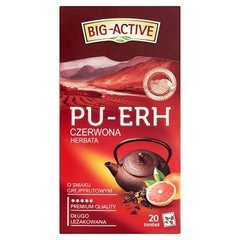 Big-Active Pu-Erh Herbata czerwona o smaku grejpfrutowym 36 g (20 torebek)
