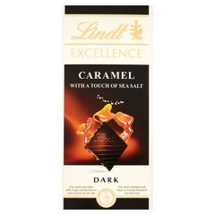 Lindt Excellence Caramel Ciemna czekolada z kawałkami karmelu i odrobiną soli morskiej
