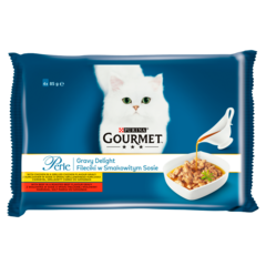Gourmet Perle Karma dla kotów kolekcja mini filecików w smakowitym sosie 340 g (4 x 85 g)