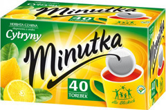 Minutka Herbata czarna aromatyzowana o smaku cytryny 56 g (40 torebek)