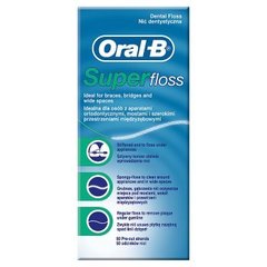 Oral-b Super Dental Floss Nić dentystyczna, 50 sztuk