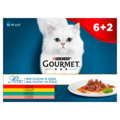 Gourmet Perle Karma dla kotów kolekcja mini filecików w sosie 680 g (8 x 85 g)