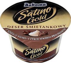 Bakoma Satino Gold Deser śmietankowy z sosem o smaku czekoladowym