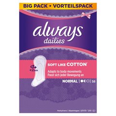 Always Dailies Soft Like Cotton Normal Wkładki Higieniczne x 58