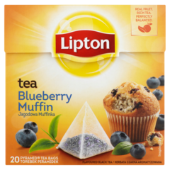Lipton Jagodowa Muffinka Herbata czarna aromatyzowana 32 g (20 torebek)