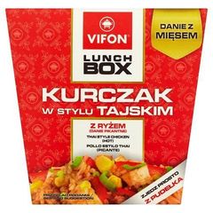 Vifon Lunch Box Kurczak w stylu tajskim Danie pikantne