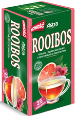 Astra Herbata Rooibos z czerwonokrzewu o smaku maliny z grapefruitem 25 torebek