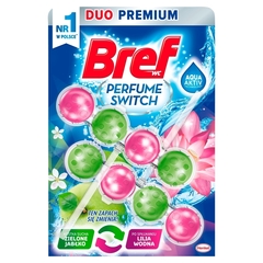 Henkel Bref Perfume Switch Zawieszka  myjąco-zapachowa do WC Zielone jabłko/Lilia wodna