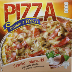 Maxtop Pizza prosto z rygi szynka pieczarki