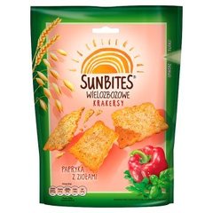 Sunbites Wielozbożowe krakersy papryka z ziołami