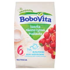 Bobovita Kaszka mleczno-ryżowa truskawka po 6 miesiącu