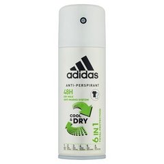 Adidas 6in1 Cool & Dry Dezodorant antyperspirant w sprayu dla mężczyzn
