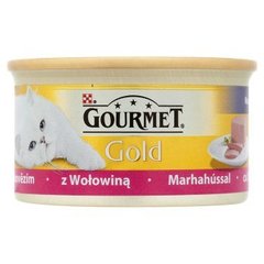Gourmet Gold Mus z wołowiną Pełnoporcjowa karma dla dorosłych kotów