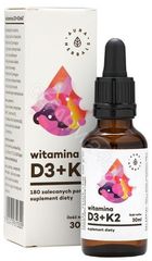 Aura Herbals Witamina D3 + K2mk7 Krople Suplement Diety | DARMOWA DOSTAWA OD 200 ZŁ