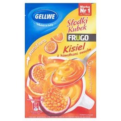 Gellwe Słodki Kubek Frugo Kisiel z kawałkami owoców passiflora