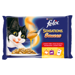 Felix Sensations Sauces Surprise Karma dla kotów 400 g (4 x 100 g)