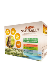 IAMS Naturally IAMS CAT NATURALLY LAND and SEA MOKRA KARMA DLA KOTA - kolekcja smaków w sosie 12x85 g