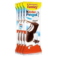 Kinder Pingui Choco Biszkopt z mlecznym nadzieniem pokryty czekoladą 4 x