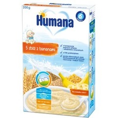 Humana Kaszka mleczna 5 zbóż z bananami po 6. miesiącu