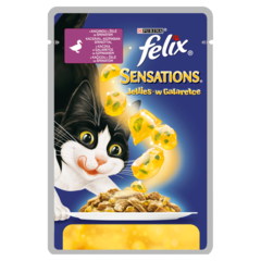 Felix Sensations Karma dla kotów z kaczką w galaretce ze szpinakiem