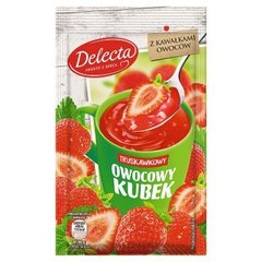 Delecta Owocowy kubek Kisiel o smaku truskawkowym