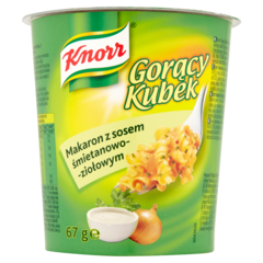 Knorr Gorący Kubek Makaron z sosem śmietanowo-ziołowym