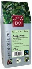 Cha-do Premium Zielona herbata liściasta GunpowderTemple of HeavenBIOFairTrade