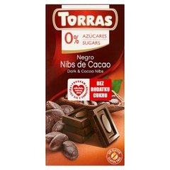 Torras Czekolada gorzka z ziarnami kakao bez dodatku cukru