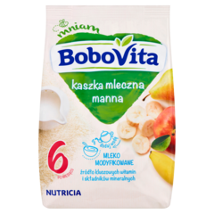 Bobovita Kaszka mleczna manna 3 owoce po 6 miesiącu